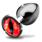 Sinister Eye Red Eye Metal Butt Plug - Large