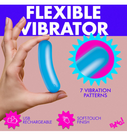 Flexible Silicone Bullet - Blue