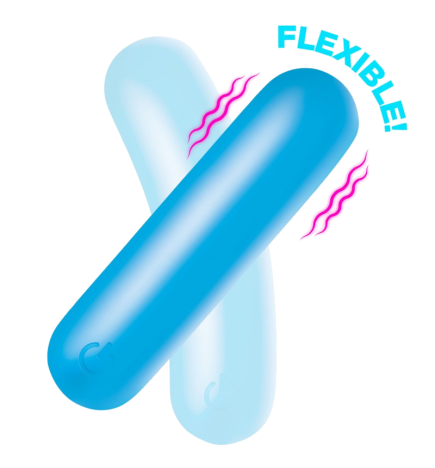 Flexible Silicone Bullet - Blue