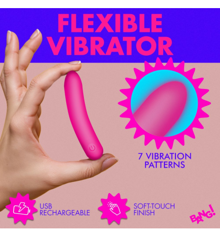 Tapered Flexible Silicone Bullet - Pink