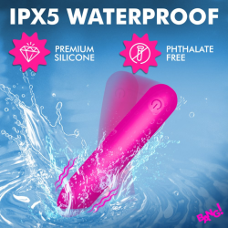 Tapered Flexible Silicone Bullet - Pink