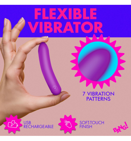 Tapered Flexible Silicone Bullet - Purple