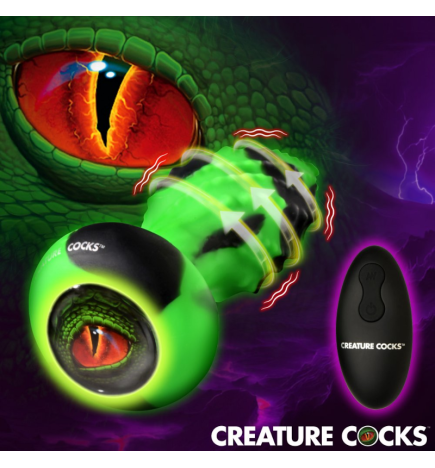 Eye of the Spawn Vibrating & Squirming Silicone Butt Plug
