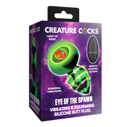 Eye of the Spawn Vibrating & Squirming Silicone Butt Plug