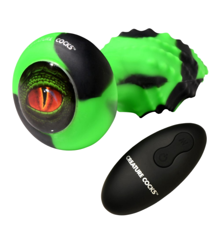 Eye of the Spawn Vibrating & Squirming Silicone Butt Plug