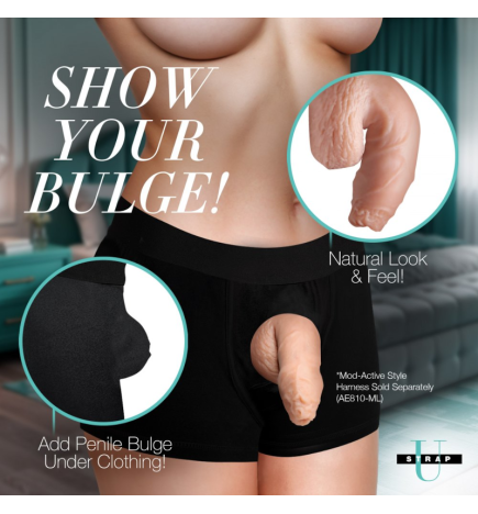Silicone 5.1" Uncut Packer Dildo - Light