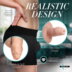 Silicone 5.1" Uncut Packer Dildo - Light