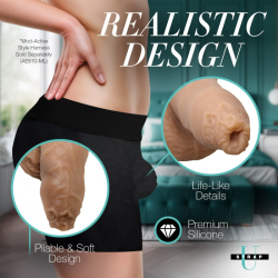 Silicone 5.1" Uncut Packer Dildo - Medium