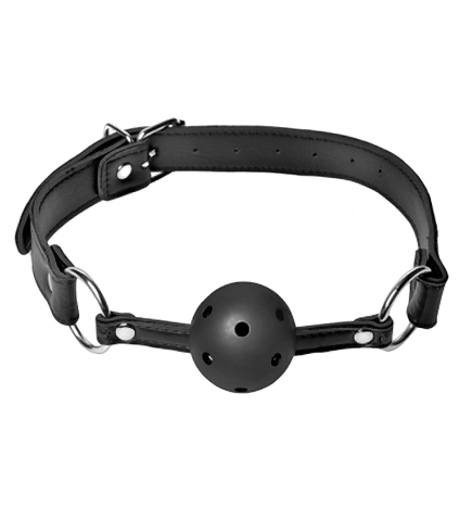 Faux Leather Breathable Ball Gag