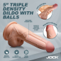 Hard-Core 5" Triple Density Dildo with Balls