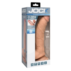 Hard-Core 8" Triple Density Dildo with Balls
