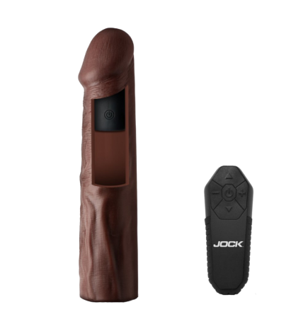 Enhancers Vibrating Penis Extension w/ Remote - Dark