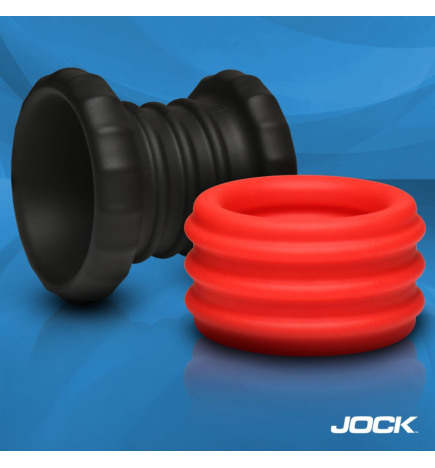 2-in-1 Silicone Cock Ring - Red