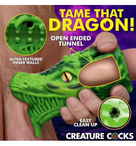 Dragon Tamer Silicone Stroker - Green