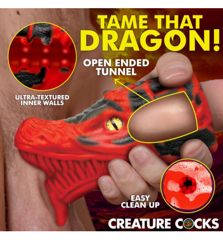 Dragon Tamer Silicone Stroker - Red