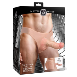 G-Spot Hollow Silicone Strap-On - 7.5"