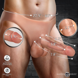 Stealth Silicone Strap-On - 8"