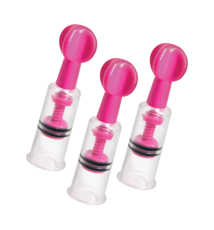 MAXtwist Clit & Nipple Triple Sucker Set - Pink