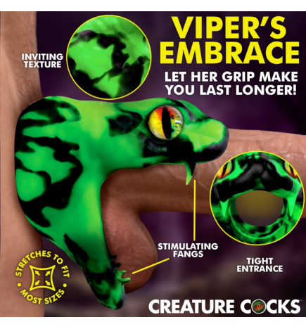 Master Cobra Silicone Cock Ring - Green