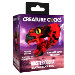 Master Cobra Silicone Cock Ring - Red