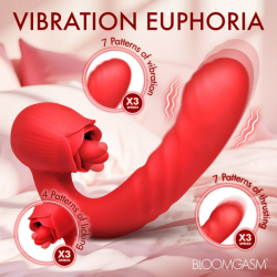 Boom Bloom Thrusting & Licking Rose Vibrator