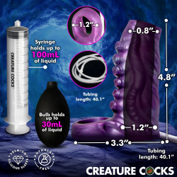 Tentacle Squirting Silicone Penis Enhancer - Purple