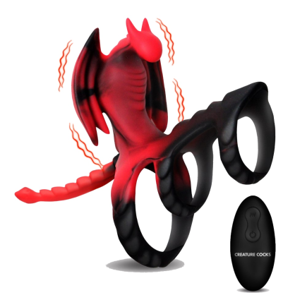 Dragon Flight Vibrating Silicone Cock Ring