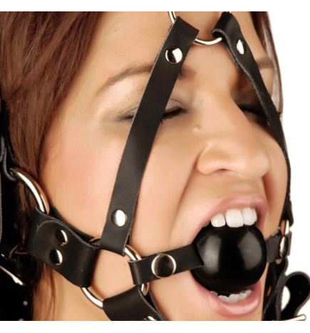 Leather Ball Gag Harness