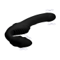 Pro Rider 9X Vibrating Silicone Strapless Strap On