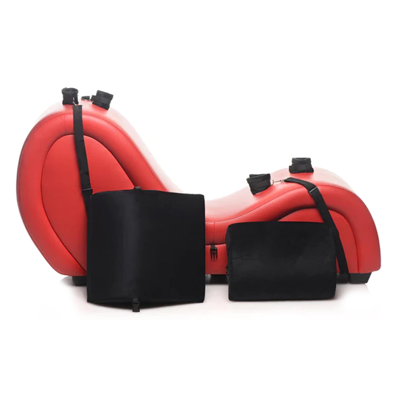 Detachable Kinky Couch Sex Chaise with Love Pillows - Red