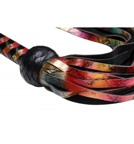 Rainbow Lambskin Leather Flogger