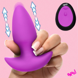 Thrusting & Vibrating Silicone Butt Plug