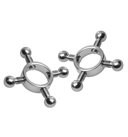 Stainless Steel Rings of Fire Nipple Press Set