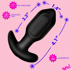 Bumpy Vibrating Silicone Butt Plug