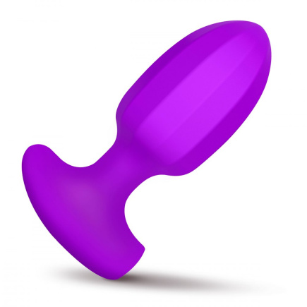 Ribbed Vibrating Silicone Butt Plug