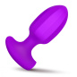 Ribbed Vibrating Silicone Butt Plug