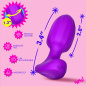 Ribbed Vibrating Silicone Butt Plug