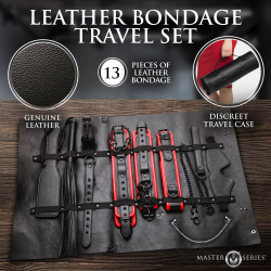 Scarlet Seduction Leather Bondage Travel Set