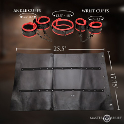 Scarlet Seduction Leather Bondage Travel Set