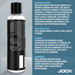 JOCK Extra Creamy Water Based Lubricant 8oz