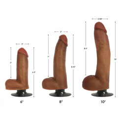 Jock Dark Bareskin Vibrating Dildo with Balls