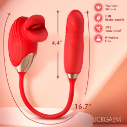 Bliss Kiss Kissing Clitoral Stimulator w/ Thrusting Vibrator