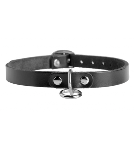 Leather Choker with O-Ring