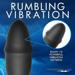 Rim Slide 10X Sliding Ring Silicone Butt Plug with Remote