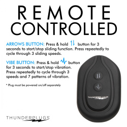 Rim Slide 10X Sliding Ring Silicone Butt Plug with Remote