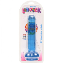Lollicock 8 Inch Slim Stick with Balls Dildo - Berry, Cherry, or Grape