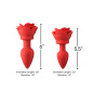 28X Silicone Vibrating Rose Anal Plug with Remote
