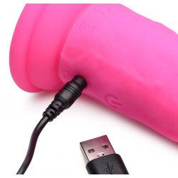Power Player 28X Vibrating Silicone Dildo with Remote