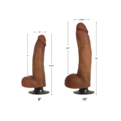Jock Dark Bareskin Vibrating Dildo with Balls