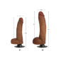 Jock Dark Bareskin Vibrating Dildo with Balls